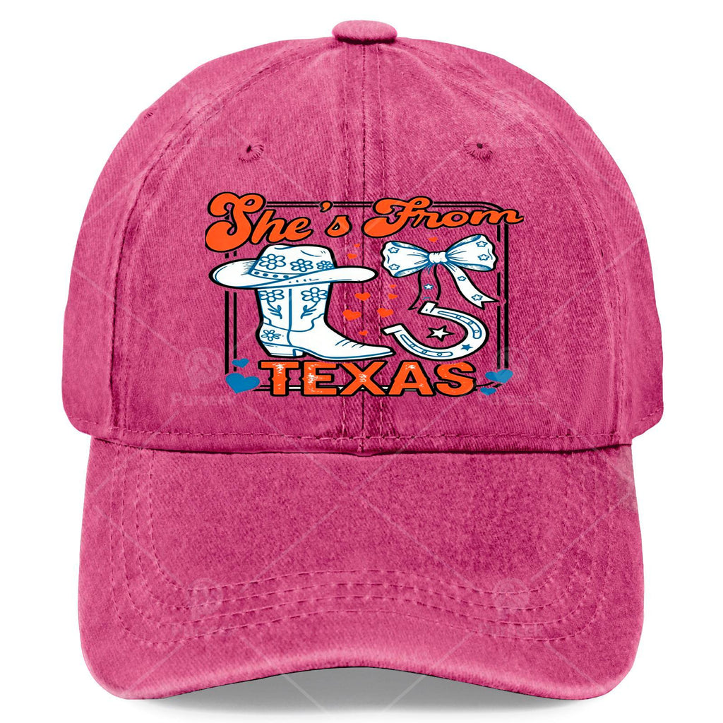 Retro Texas Cowgirl Baseball - Lightweight Western Hat with Full-Body Texan Print, Round Top & Curved Brim Suitable for Games, 4th of, Christmas, Casual Wear - Unisex for Outfits