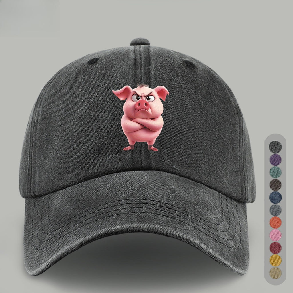 1pc 1pcs Pink Pig Print Baseball Cap for &, Adjustable Lightweight Breathable Unisex Hat Suitable for Outdoor, Beach, Casual Wear, Valentine's Gift for,, - Pig-Themed with Pig