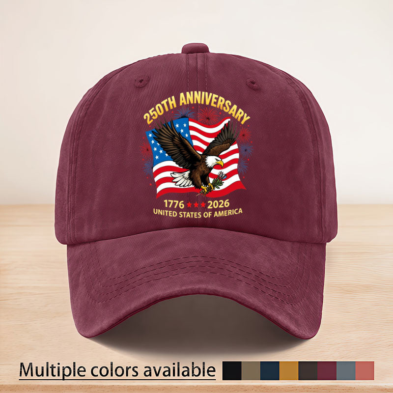 Patriotic Eagle Pattern Baseball Cap, Unisex Washable Hat, Adjustable Size, Suitable for All Seasons, Multi-Functional, Lightweight And Breathable, Sun-Protective, Ideal for Outdoor Sports, Fishing, Hiking, Camping, And a Perfect Gift for The 2
