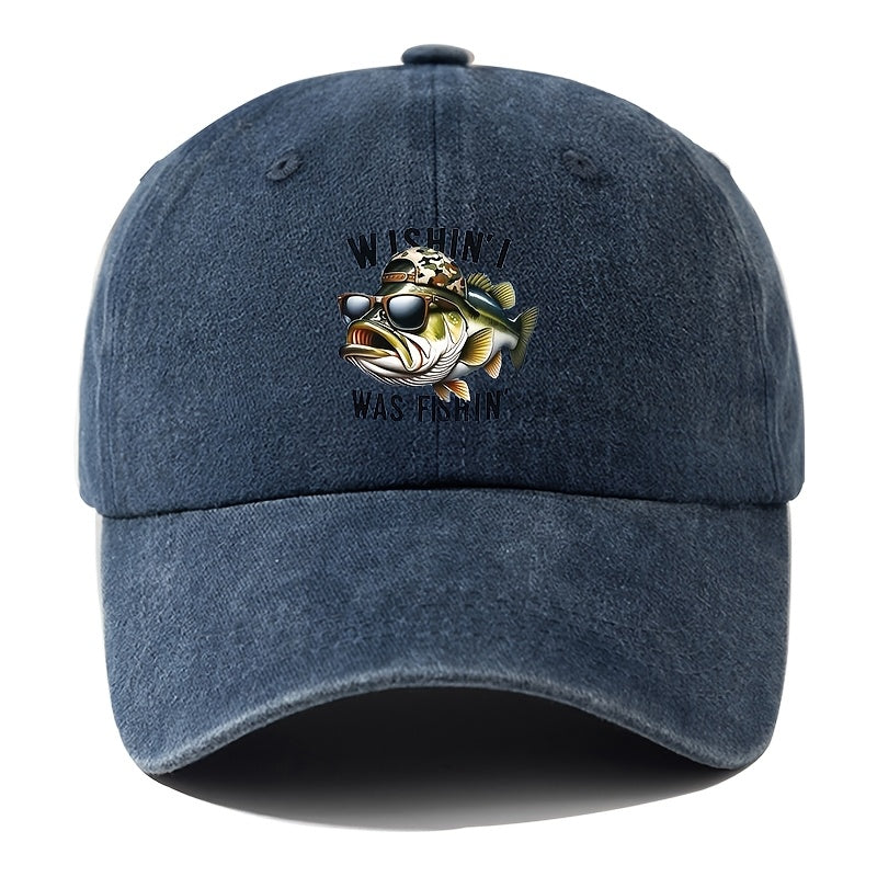 A Unisex Men's Baseball Cap with Cartoon Print, Adjustable, Fashionable, and Versatile. Suitable for Outdoor Activities Such as Camping, Hiking, and Fishing