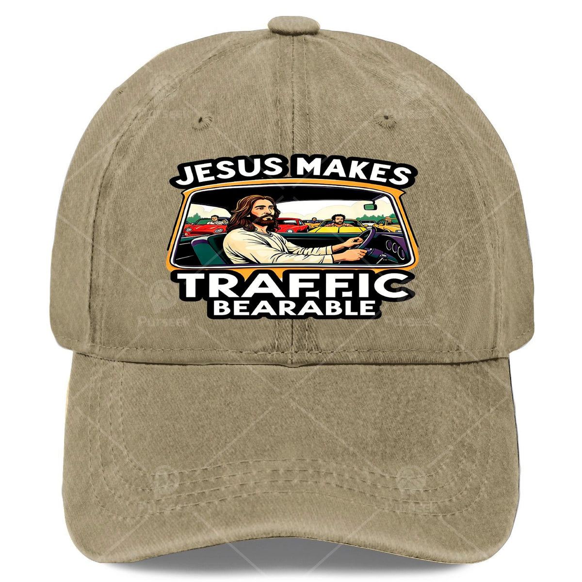 Jesus-Themed Baseball Cap Suitable for Christmas, Games & Daily Wear - Vintage Full-Body Religious Print with Jesus &, Lightweight Low-Brim Unisex Cap, Machine Washable for Men & Women, Religious Gifts for Driving & Church
