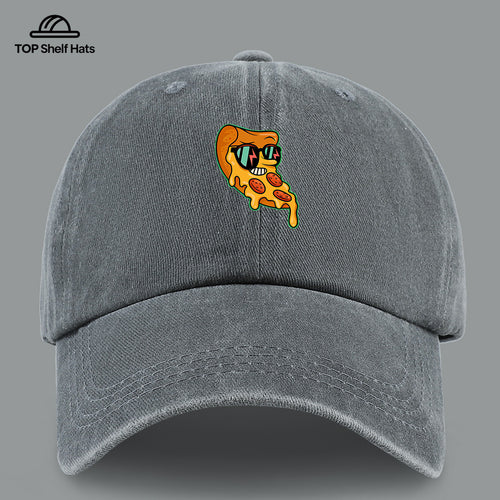 1pc Funny Pizza Slice Print Baseball Cap - Adjustable Vintage PAPA Trucker Dad Hat Suitable for &, Lightweight Breathable for Outdoor, Beach, Skateboarding, Casual Wear - Pizza-Themed, Parties, Daily Fashion Accessory
