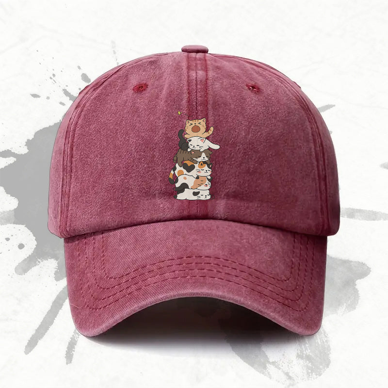 1P 1pc, Adjustable Baseball Cap with "Cute Cat" Design, Lightweight Printed Women's Hat, "Cat Pattern" Men's Trendy Cap, an Ideal Gift for Weddings, Parties, and Birthdays.