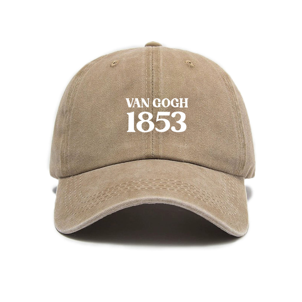 1 Washed Distressed Print Baseball Cap for Adults, Simple Letter 1853 Print Washed Distressed Soft Top Baseball Cap for Men and Women, Versatile Outdoor Sun Baseball Cap