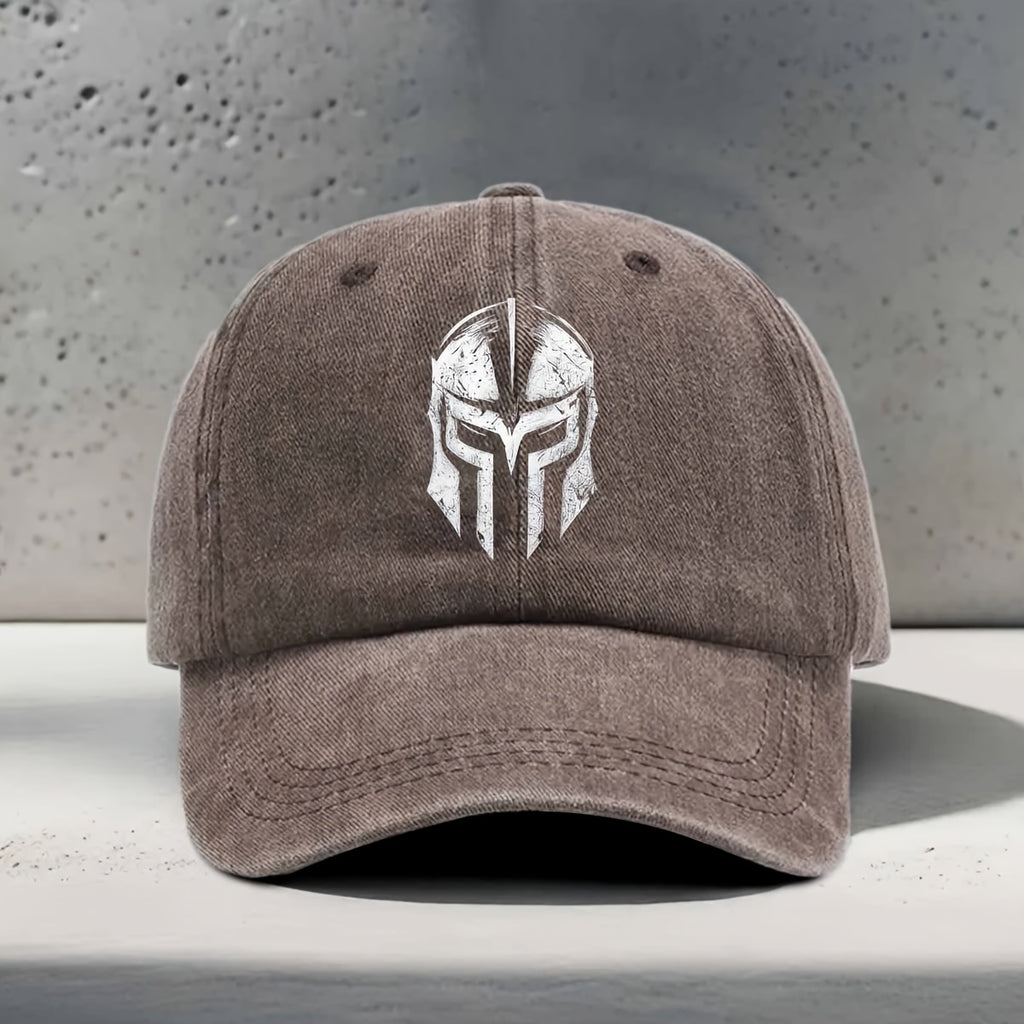 Women'S Baseball Cap, Spartan Warrior Element Pattern, Conveying The Concept of Power And Courage, Classic Retro, Street Trendy, Unisex Duckbill Hat, Suitable for Ancient Greek Theme Parties, Historical Cultural Events, Daily Outing Outdoor Sports