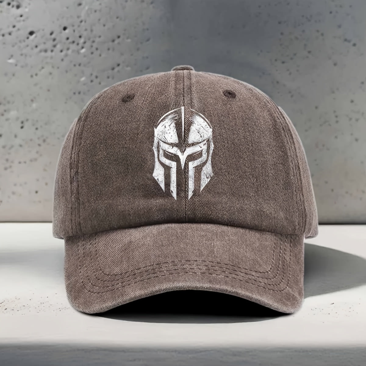 Women'S Baseball Cap, Spartan Warrior Element Pattern, Conveying The Concept of Power And Courage, Classic Retro, Street Trendy, Unisex Duckbill Hat, Suitable for Ancient Greek Theme Parties, Historical Cultural Events, Daily Outing Outdoor Sports