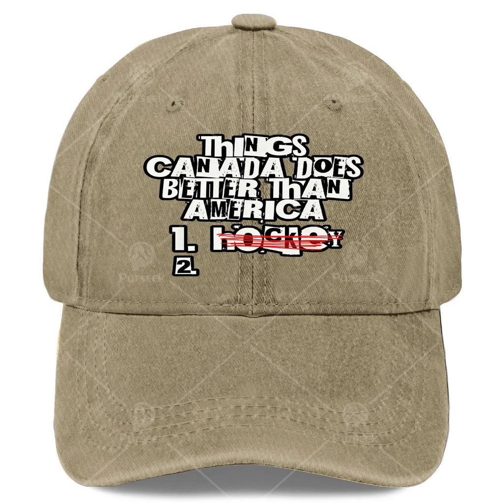 Canada-Themed Vintage Baseball Cap Suitable for Christmas, Games & 4th of - Unisex Adjustable Hat with Canadian Symbols, Machine Washable for Events, Casual Attire & for Competitions - Canadian Pride Gift for Men and Women