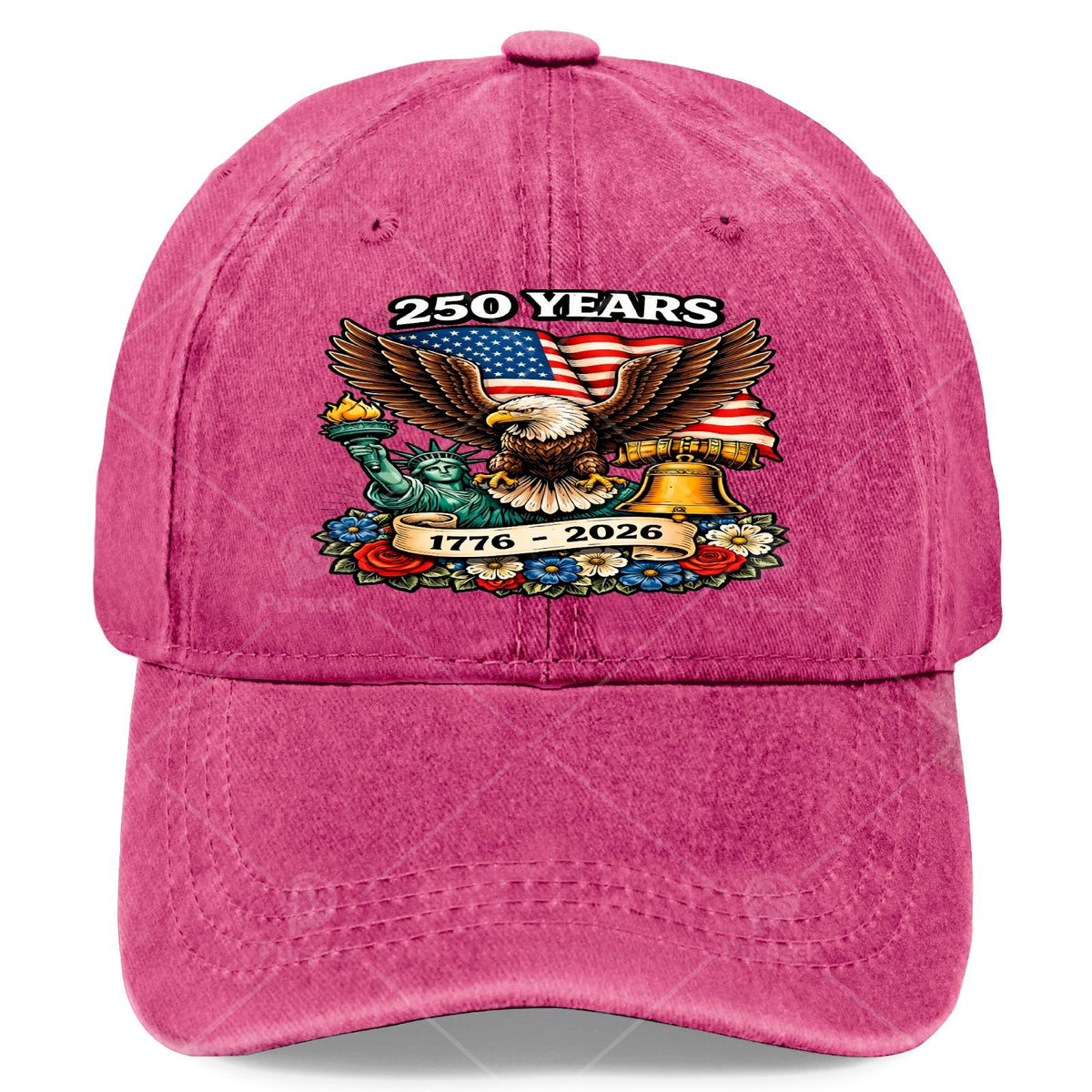Retro 250 Years of 1776-2026 Baseball - Full-Body Bald Eagle Print Suitable for 250th Birthday, 4th of, Christmas, Games, Lightweight Round for History Celebration
