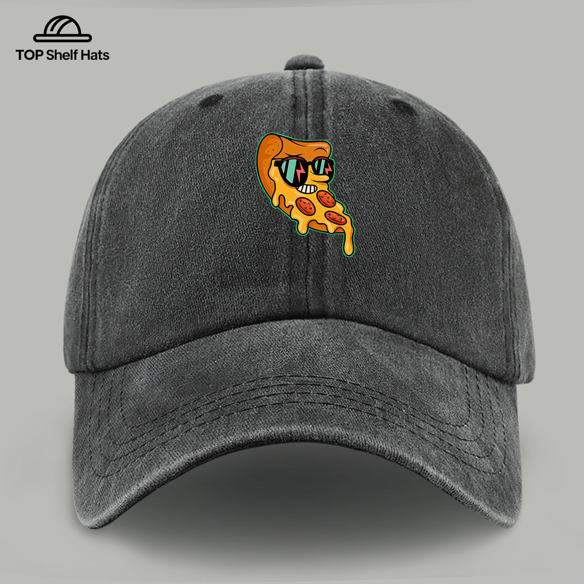1pc Funny Pizza Slice Print Baseball Cap - Adjustable Vintage PAPA Trucker Dad Hat Suitable for &, Lightweight Breathable for Outdoor, Beach, Skateboarding, Casual Wear - Pizza-Themed, Parties, Daily Fashion Accessory