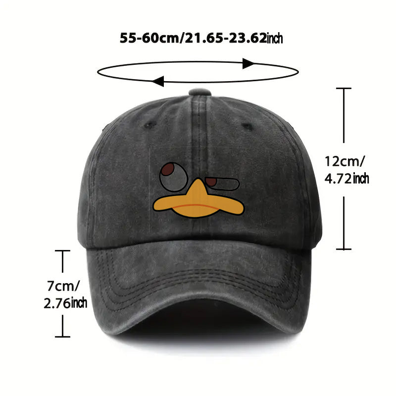 1P 1pc, Adjustable Baseball Cap with "cute Print," Lightweight Printed Women's Hat, "fun Pattern" Men's Trendy Cap, an Ideal Gift for Weddings, Parties, and Birthdays.
