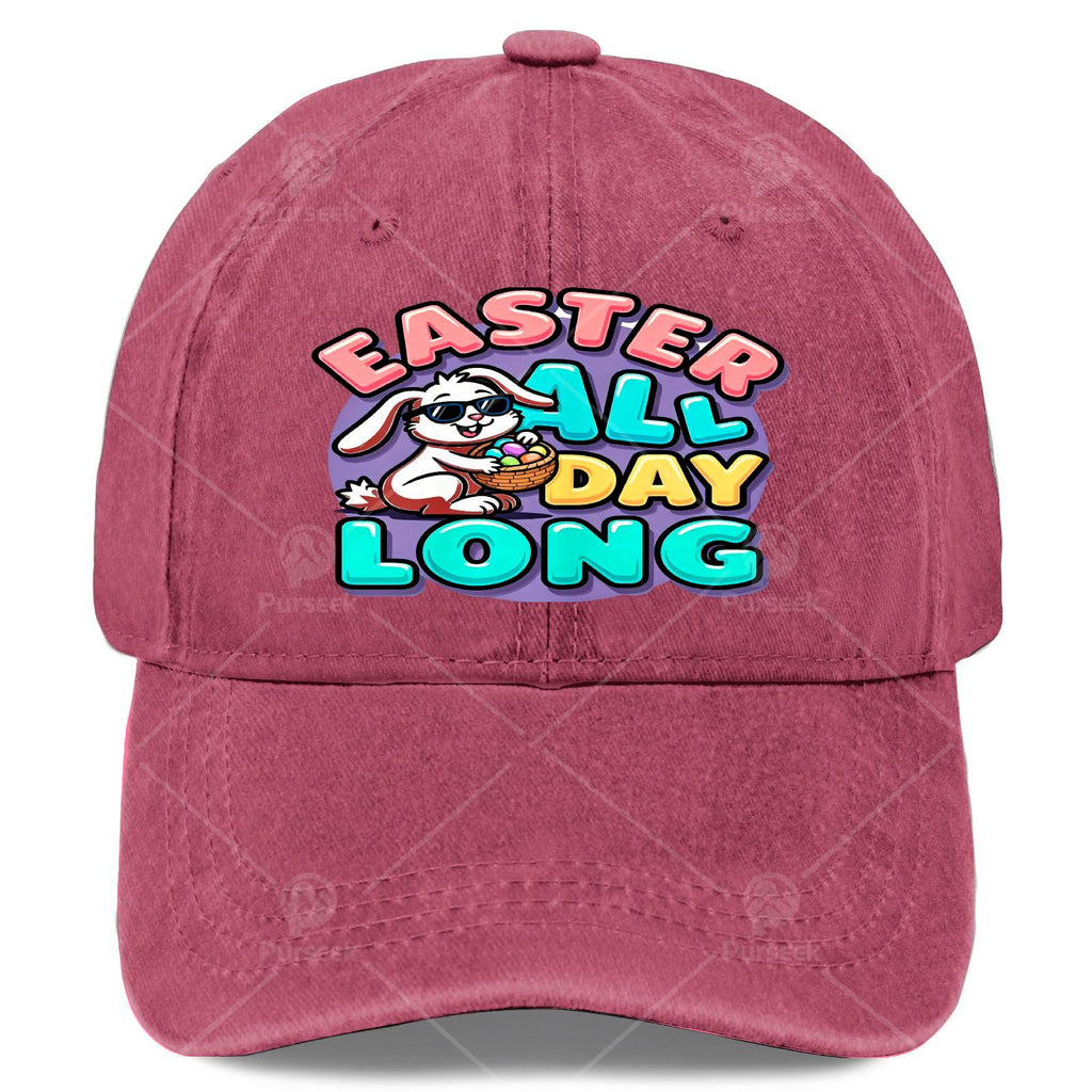 Boys Easter Weather Looks Perfect Baseball Hat Unisex Fashion Washed Distressed