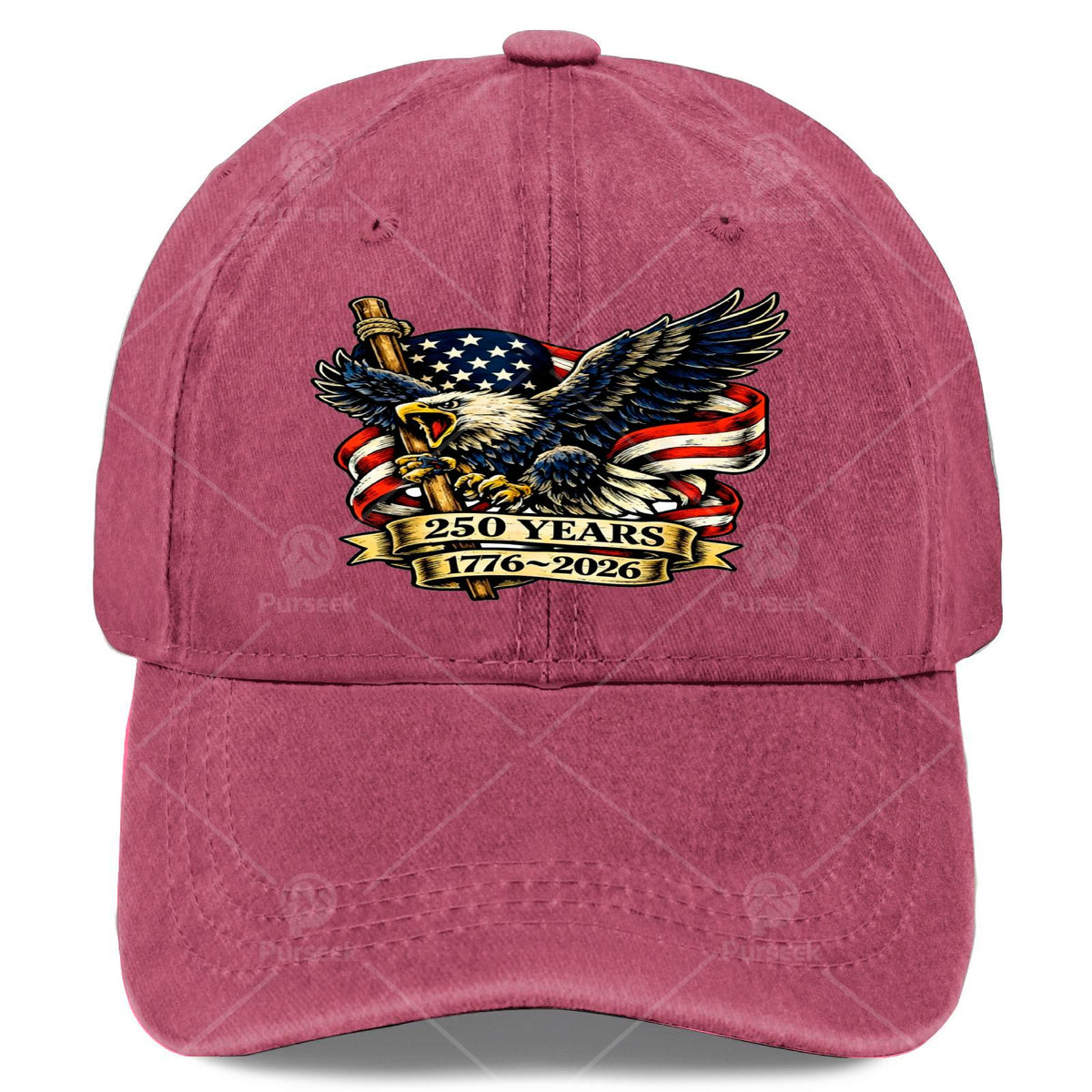 Vintage Patriotic Eagle and Flag 250 Years 17762026 Baseball Hat Unisex