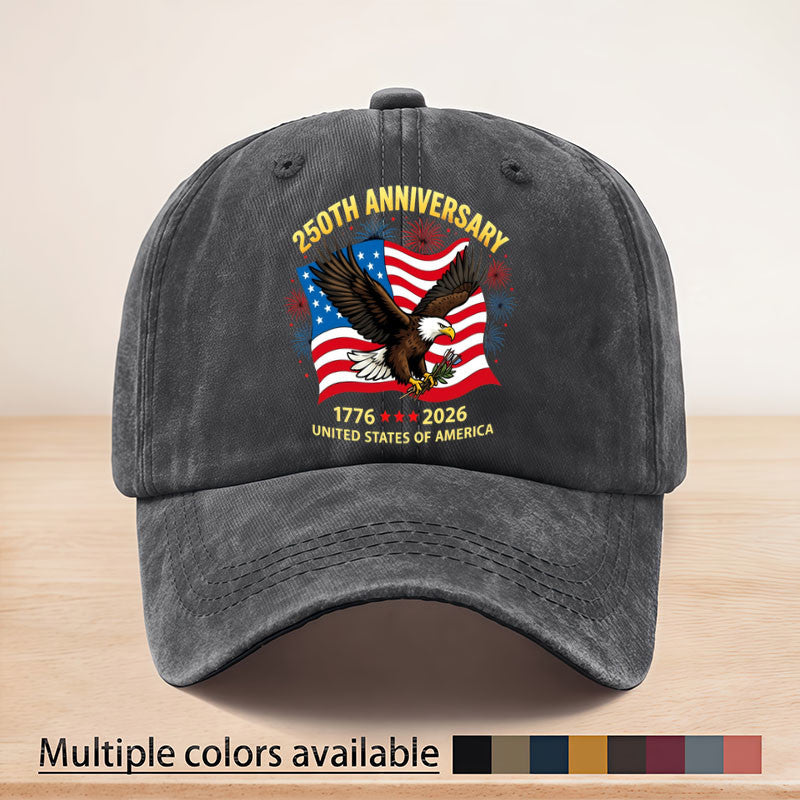 Patriotic Eagle Pattern Baseball Cap, Unisex Washable Hat, Adjustable Size, Suitable for All Seasons, Multi-Functional, Lightweight And Breathable, Sun-Protective, Ideal for Outdoor Sports, Fishing, Hiking, Camping, And a Perfect Gift for The 2