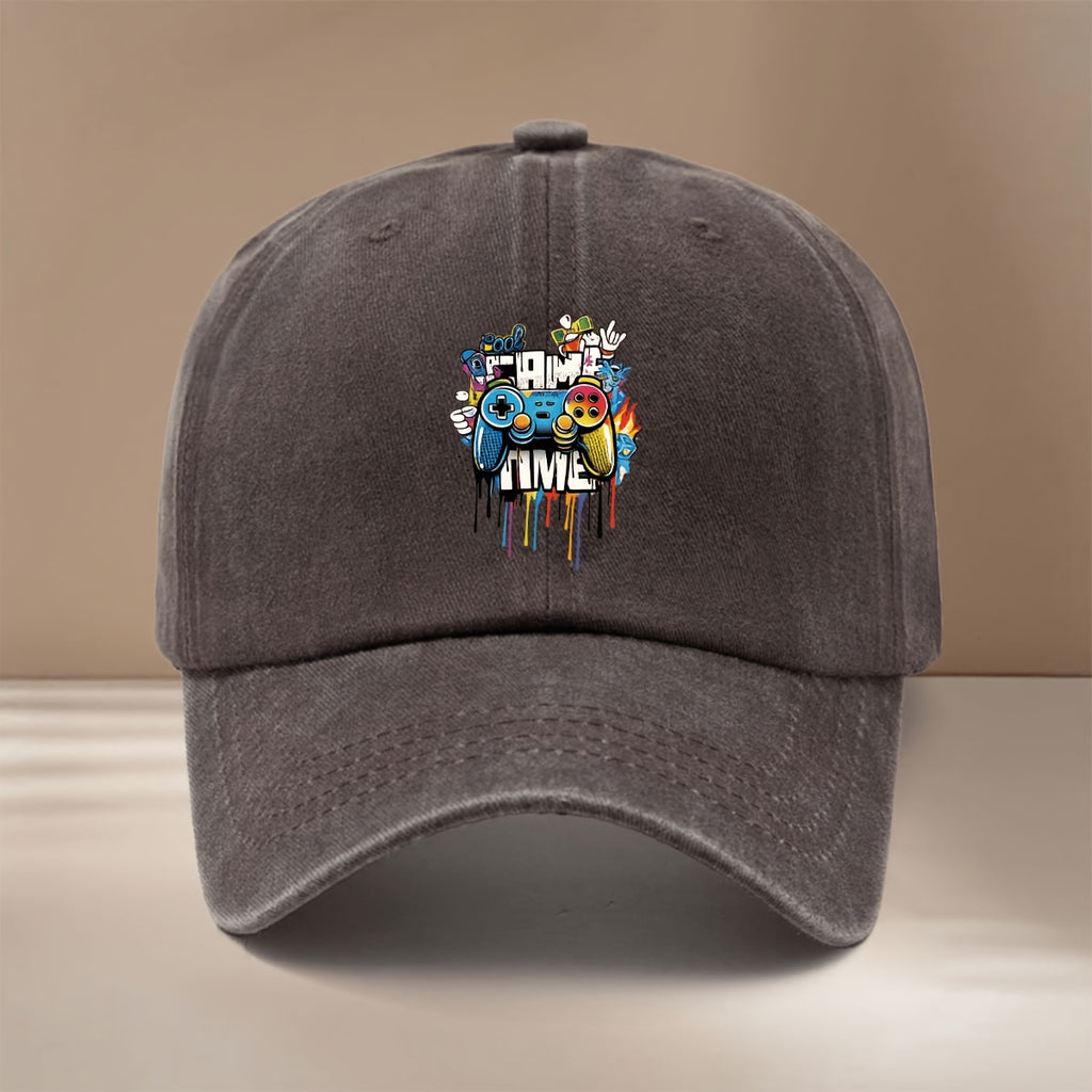 This Is a Comfortable And Stylish Baseball Cap Featuring a GAME TIME Design. It Has an Adjustable Size And Is Suitable for Both Men And Women. The Easy And Unique Duckbill Cap Is Perfect for Outdoor Sports, Gatherings, And Camping
