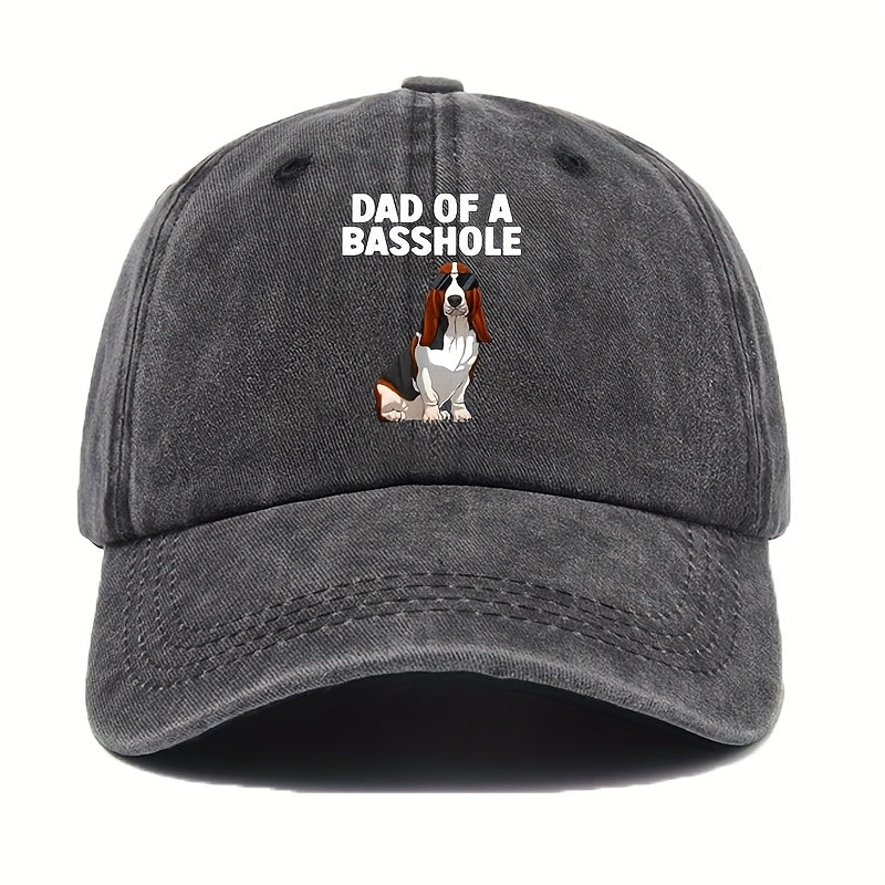 Cool Basset Hound Design Men'S Dad Baseball Cap, Lightweight Soft Comfortable Breathable, Adjustable Back Closure Basset Hound Enthusiast Hat, Unisex, Multi-Color Optional