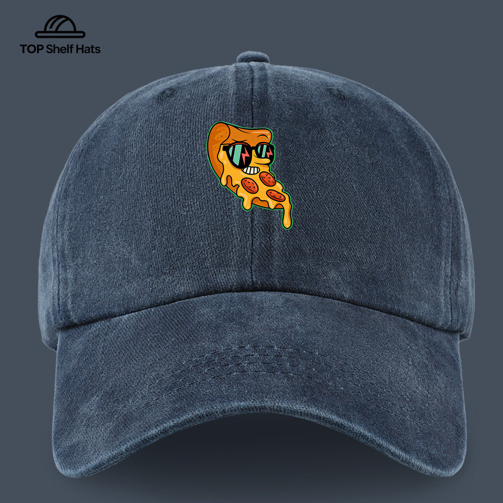 1pc Funny Pizza Slice Print Baseball Cap - Adjustable Vintage PAPA Trucker Dad Hat Suitable for &, Lightweight Breathable for Outdoor, Beach, Skateboarding, Casual Wear - Pizza-Themed, Parties, Daily Fashion Accessory