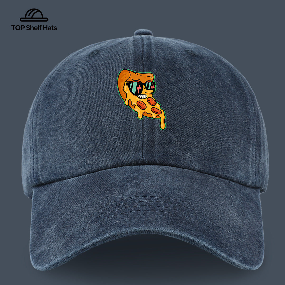 1pc Funny Pizza Slice Print Baseball Cap - Adjustable Vintage PAPA Trucker Dad Hat Suitable for &, Lightweight Breathable for Outdoor, Beach, Skateboarding, Casual Wear - Pizza-Themed, Parties, Daily Fashion Accessory