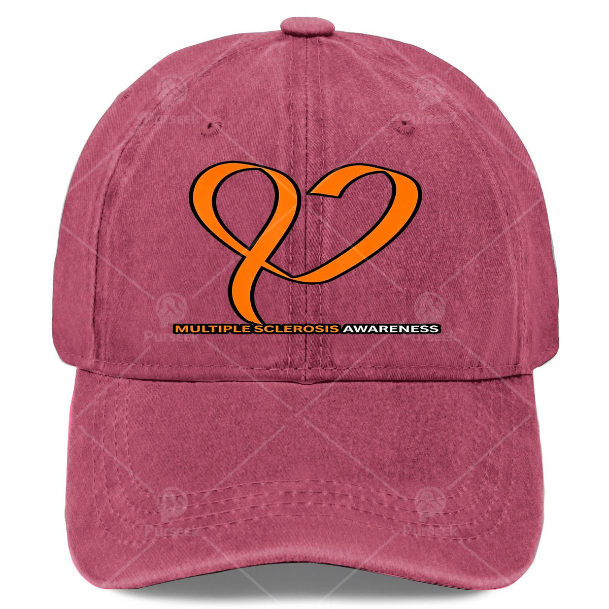 In March We Wear Orange Multiple Sclerosis Awareness MS Baseball Hat Unisex Low