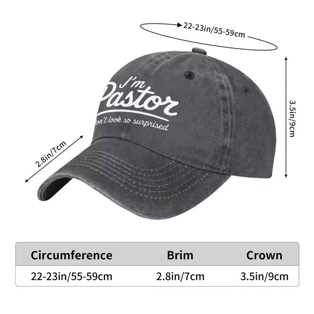 1pc Casual Fashion "I'm a Priest" Printed Washed Baseball Cap, High-Quality Versatile Outdoor Accessory, Unisex Duckbill Cap, Suitable for Outdoor Sports and Daily Casual Wear
