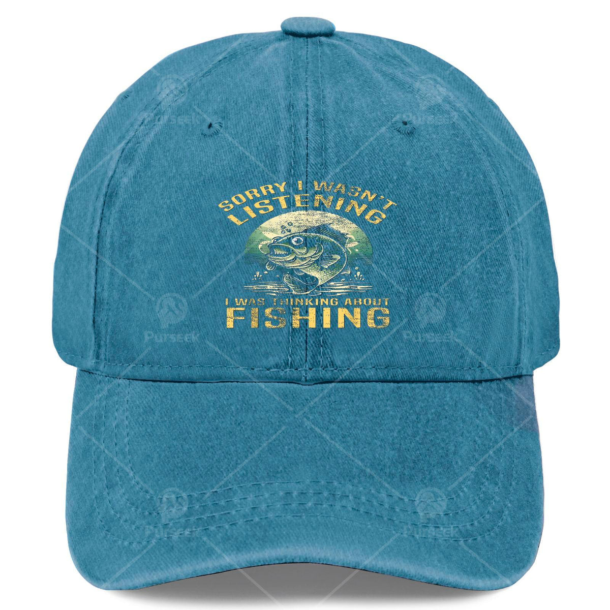 Sorry I Wasnt Listening I Was Thinking about Fishing Baseball Hat Unisex Low