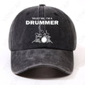 Unisex Drummer Print Baseball Cap with Chest Drum - Adjustable Washable Hat Suitable for Campus, Sports, Parties, Commuting - Lightweight Machine Washable Cap for Men & Women, Drum-Themed Casual Wear for Home and Outfits