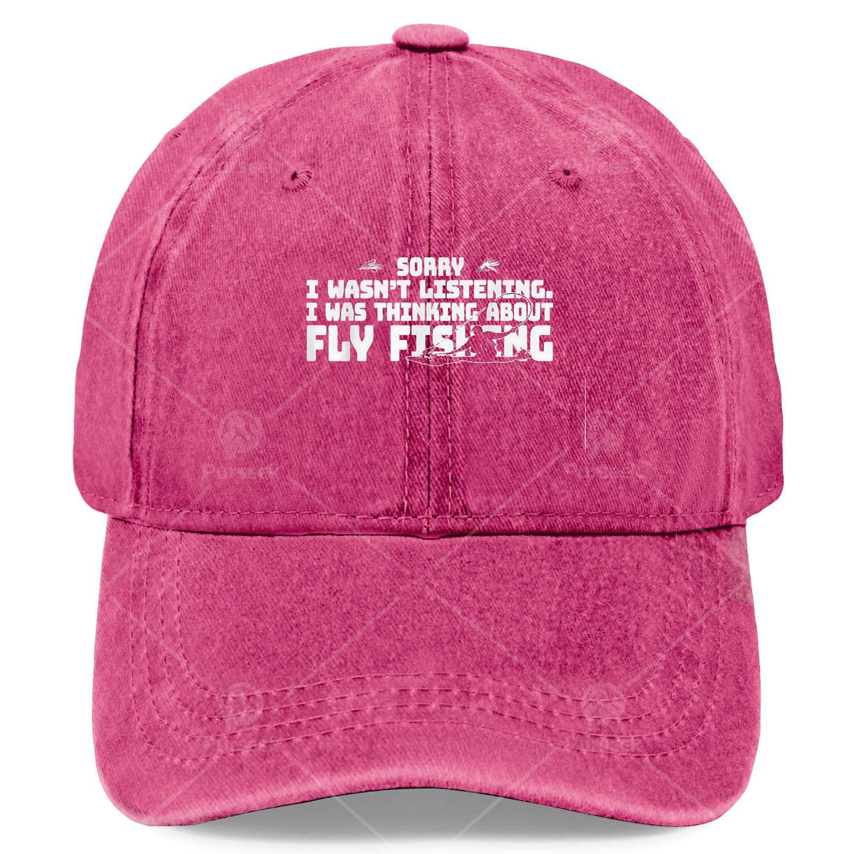 Sorry I Wasnt Listening I Was Thinking About Fishing Baseball Hat Unisex