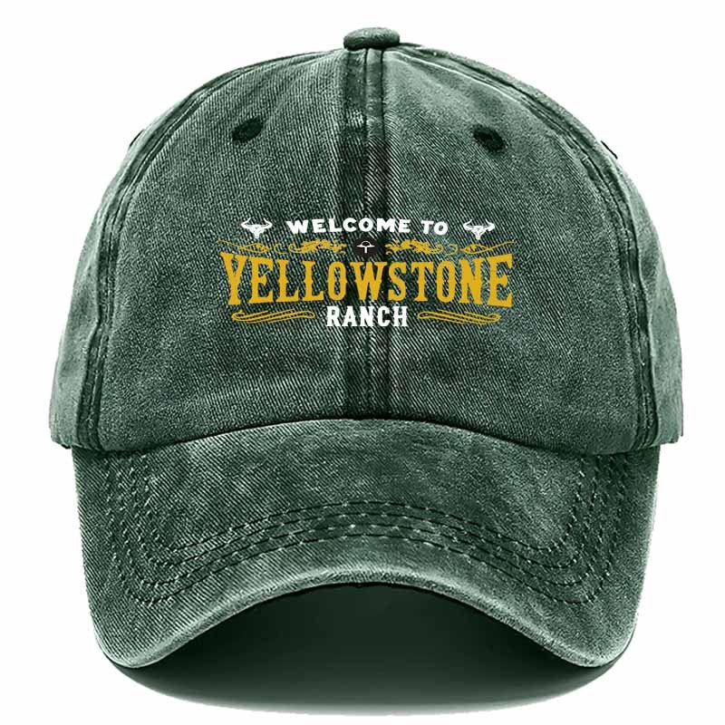 Western Baseball Cap with Yellowstone Ranch Bull Head Pattern, Western-Style Outfit for Outdoor Travel