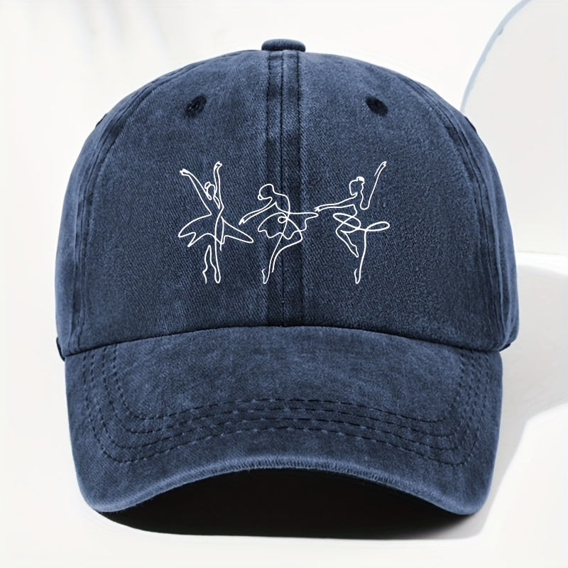 Unisex Printed Washed Vintage Baseball Cap Fashion Men Women Sun Hat Adjustable Size Trucker Cap Suitable for All Seasons Daily Wear