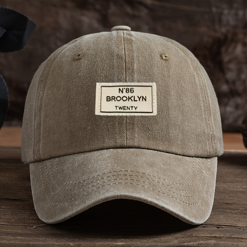 Men'S American Vintage Baseball Cap, Stylish And Versatile, Adjustable Curved Brim Duckbill Hat for Outdoor Fashion
