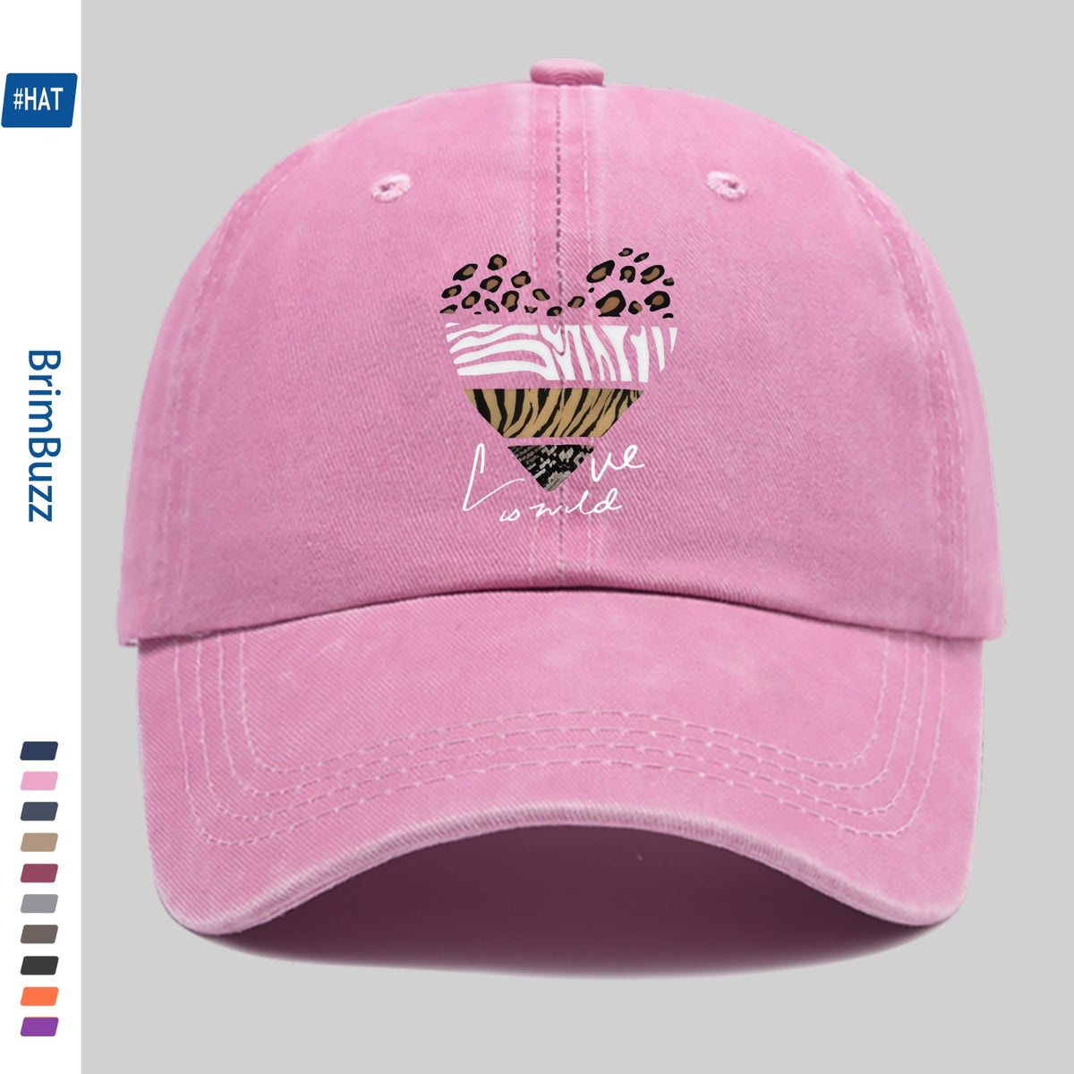 1 Elegant Leopard Print Heart Pattern Baseball Cap, Fashionable, Casual And Stylish Printed Golf Cap, Perfect for Spring And Summer Holidays, Decorative Hat, Comfortable And Lightweight Headwear, Adjustable Buckle, Dad Hat