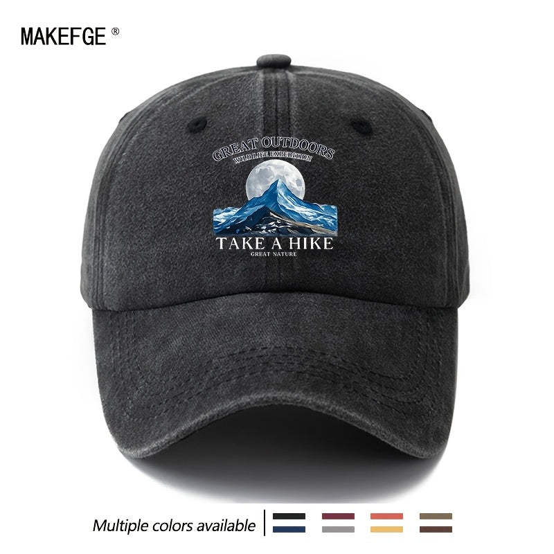 A Unisex Fashion All-Match Printed White Blue Sea Baseball Cap, Classic Retro Washed Outdoor Lightweight Curved Brim Hat, Trucker Baseball Cap, Suitable for Outdoor Vacation Travel Camping And Other Leisure Occasions, Holiday Party Hip-Hop Hat