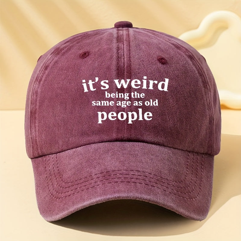 Trendy Unisex Vintage Baseball Cap with Letter Print, Suitable for Couples, Featuring a Washed And Worn Look, Curved Brim, Perfect for Casual Outdoor Use, Sun Protection, Breathable, Comfortable, And Adjustable, a Classic Style