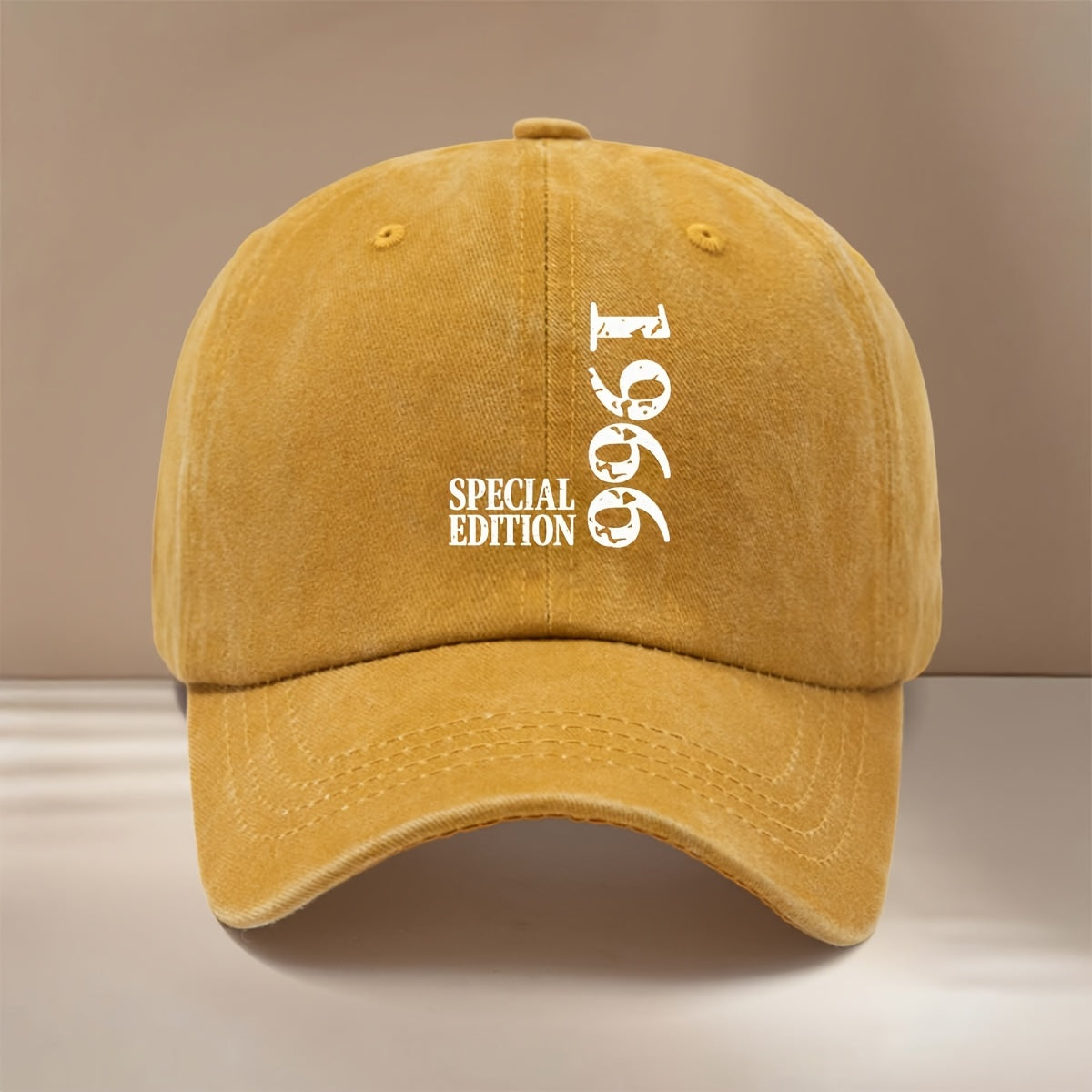 1966SPECIAL EDITION Letter Pattern Baseball Cap, Trendy Lightweight Hip-Hop Cap, Unisex, Adjustable Size, Curved Brim, Vintage Distressed Duckbill Cap, Washed Distressed Style, Soft Top Cap, Fashionable And Unique Casual Hat, Best Choice for Travel