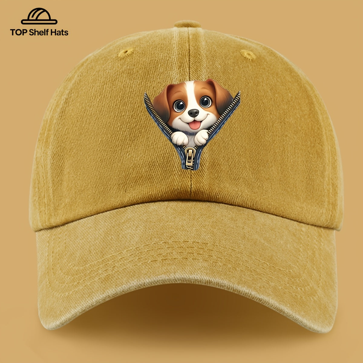 1pc Cute Playful Dog Pattern Design Printed Baseball Cap, Ideal Gift for Dog Lovers, Lightweight Comfortable And Breathable, Adjustable Size, Black PAPA Truck Driver Retro Dad Hat, Mom'S Beach Vacation Sun Hat, Youth Couple Outdoor Skate Cap