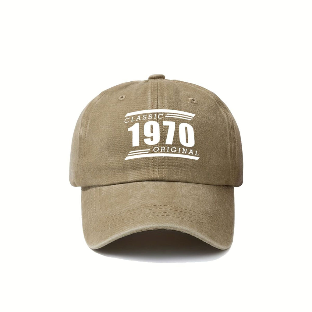 1970 Classic Vintage Washed Distressed Duckbill Cap, Unisex, Outdoor Baseball Cap, Adjustable, Washed Vintage Style, Lightweight And Breathable Golf Cap