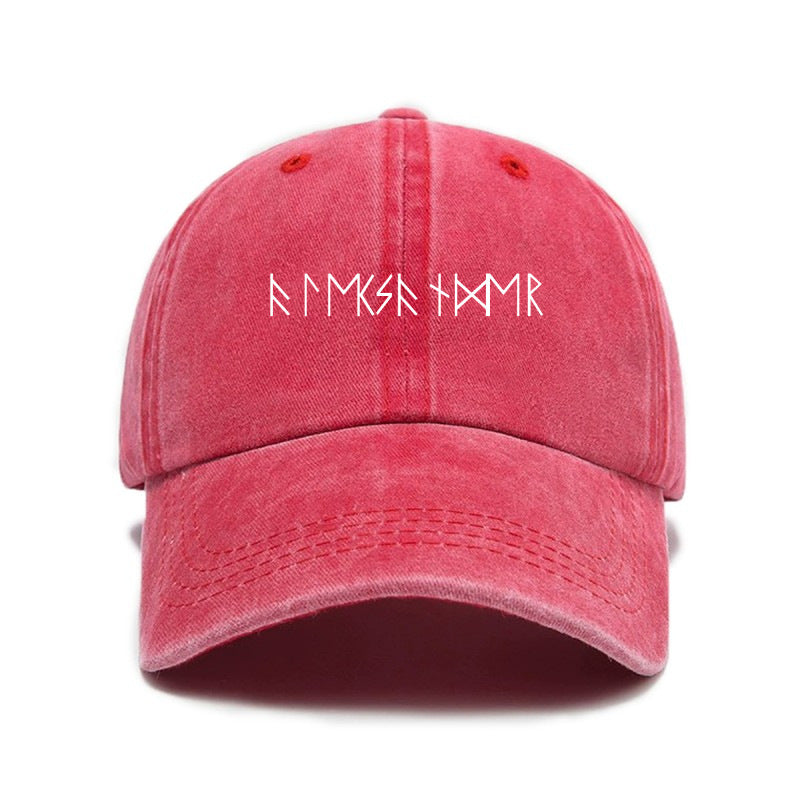 Distressed Printed Baseball Cap Adult Hot Selling Trendy Printed Vintage Distressed All-Match Men Women Water Wash Baseball Cap Outdoor Sunshade Cap