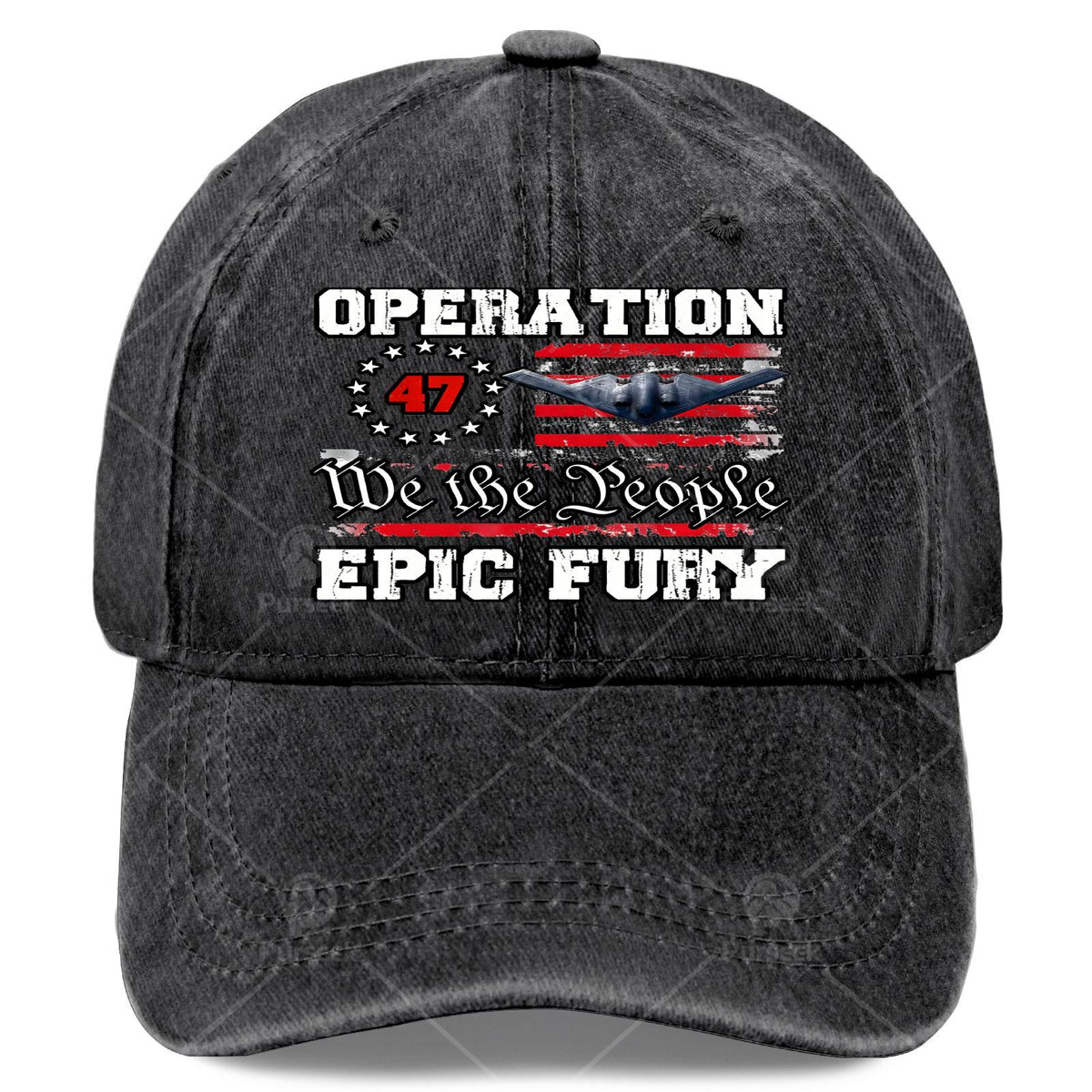 Vintage Washed Distressed Baseball Cap - Subtle All-Over Iconic Print, Lightweight And Suitable for Christmas, Gaming, National Day, And Everyday Wear, with an Iconic Rounded Crown Design