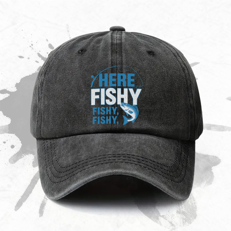 1P 1pc, Adjustable Baseball Cap with "fish" Design, Lightweight Printed Women's Hat, "fish" Trendy Men's Cap, an Ideal Gift for Weddings, Parties, and Birthdays.