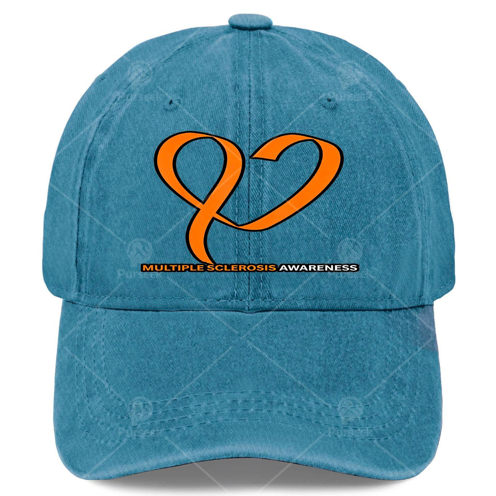 In March We Wear Orange Multiple Sclerosis Awareness MS Baseball Hat Unisex Low