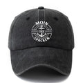 Unisex Fashion All-Match Printed MOIN SPAEN Baseball Cap, Classic Vintage Washed Outdoor Lightweight Curved Brim Hat, Trucker Cap, Suitable for Outdoor Vacation Travel Camping And Casual Occasions, Holiday Party Hip-Hop Hat