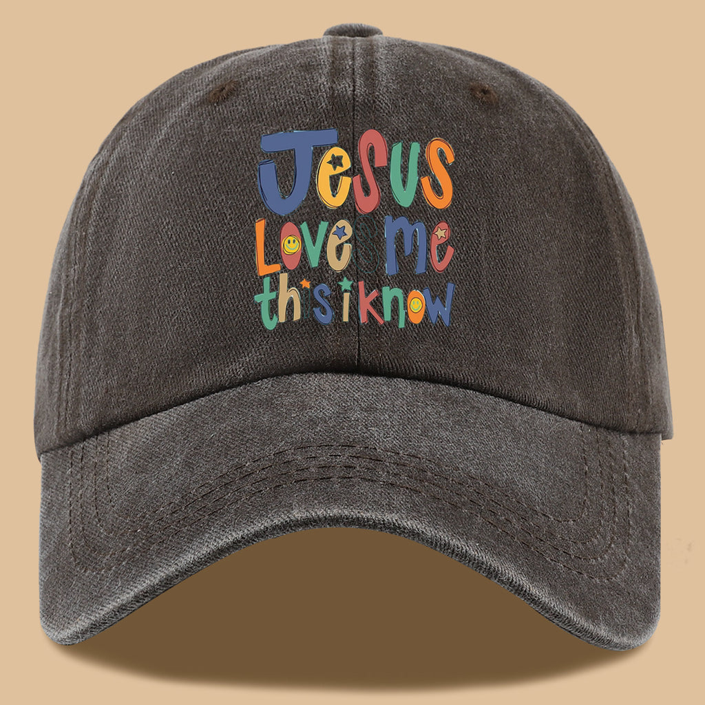 1pc Christian-themed Printed Baseball Cap with a Warm and Affectionate Design, Featuring Rounded, Cute, and Colorful Text. Lightweight, Comfortable, and Breathable Sun Hat with a Stylish, Simple, and Aesthetically Pleasing Look. Adjustable Size