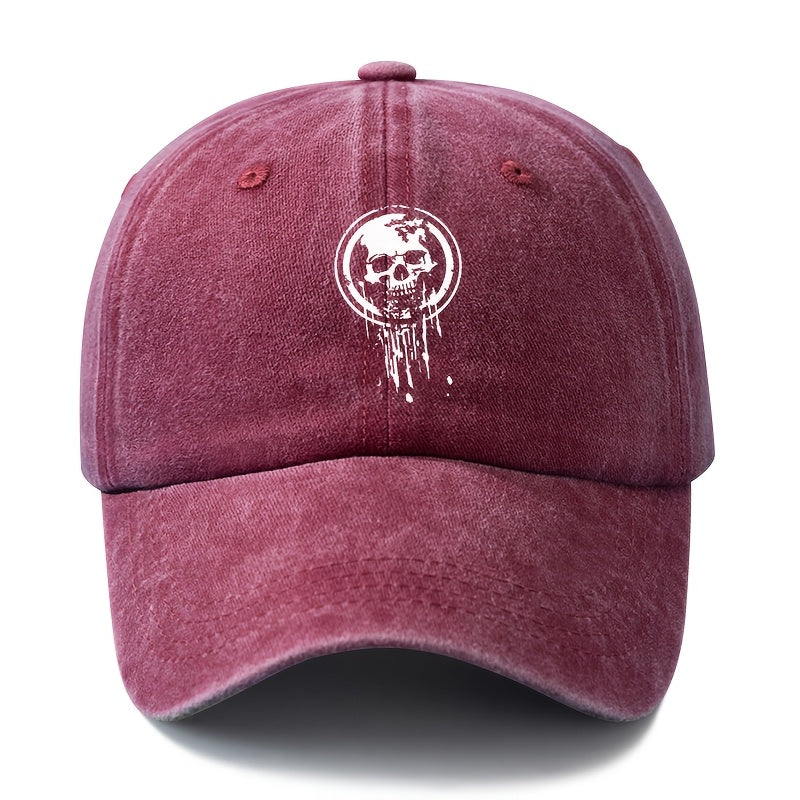 A Stylish And Versatile Unisex Printed Baseball Cap with a Round Design, Featuring a Classic Retro Washed Look. This Lightweight Outdoor Cap Is Perfect for Truck Drivers And Suitable for Casual Occasions Like Outdoor Vacations, Camping