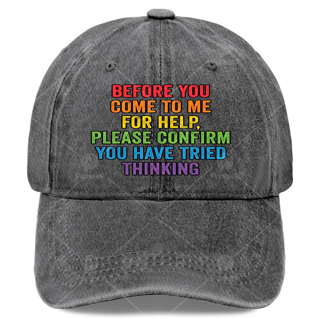 Funny Sarcastic Office Quote Graphic Baseball Cap, Unisex, Low Profile, Vintage Washed Style