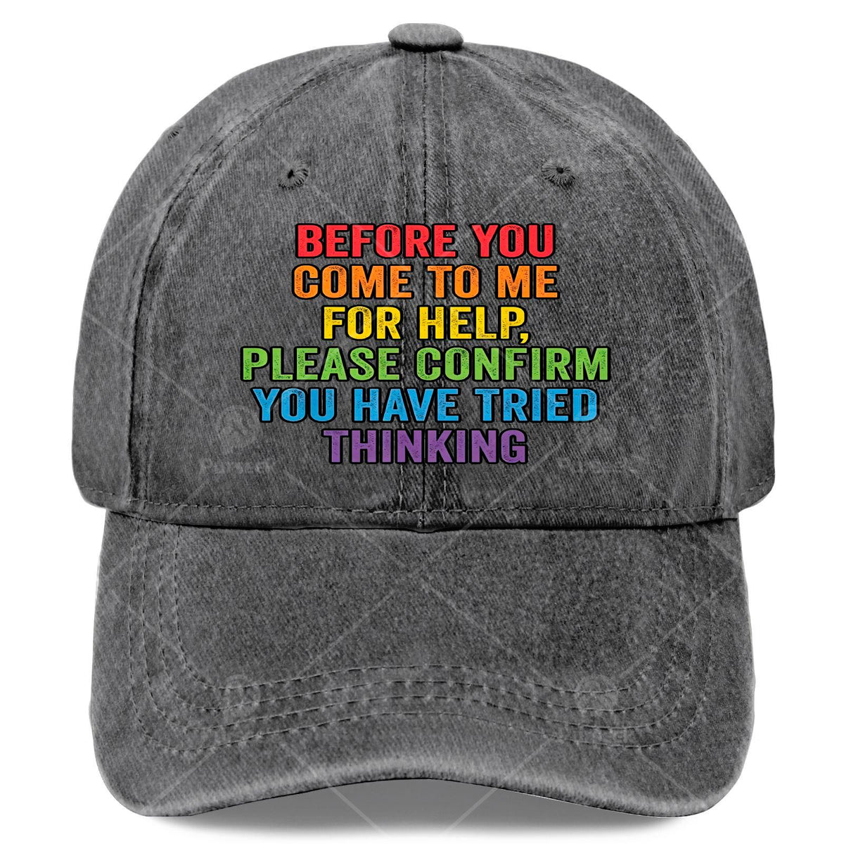 Funny Sarcastic Office Quote Graphic Baseball Cap, Unisex, Low Profile, Vintage Washed Style