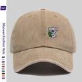 Cartoon-Style Koala Pattern Printed Washed Baseball Cap, New Vintage-Style Baseball Cap for Summer, Unisex Lightweight Outdoor Cap, Suitable for All Seasons, Travel And Casual Wear, Adjustable Size Trucker Cap, Ideal for Sports Enthusiasts