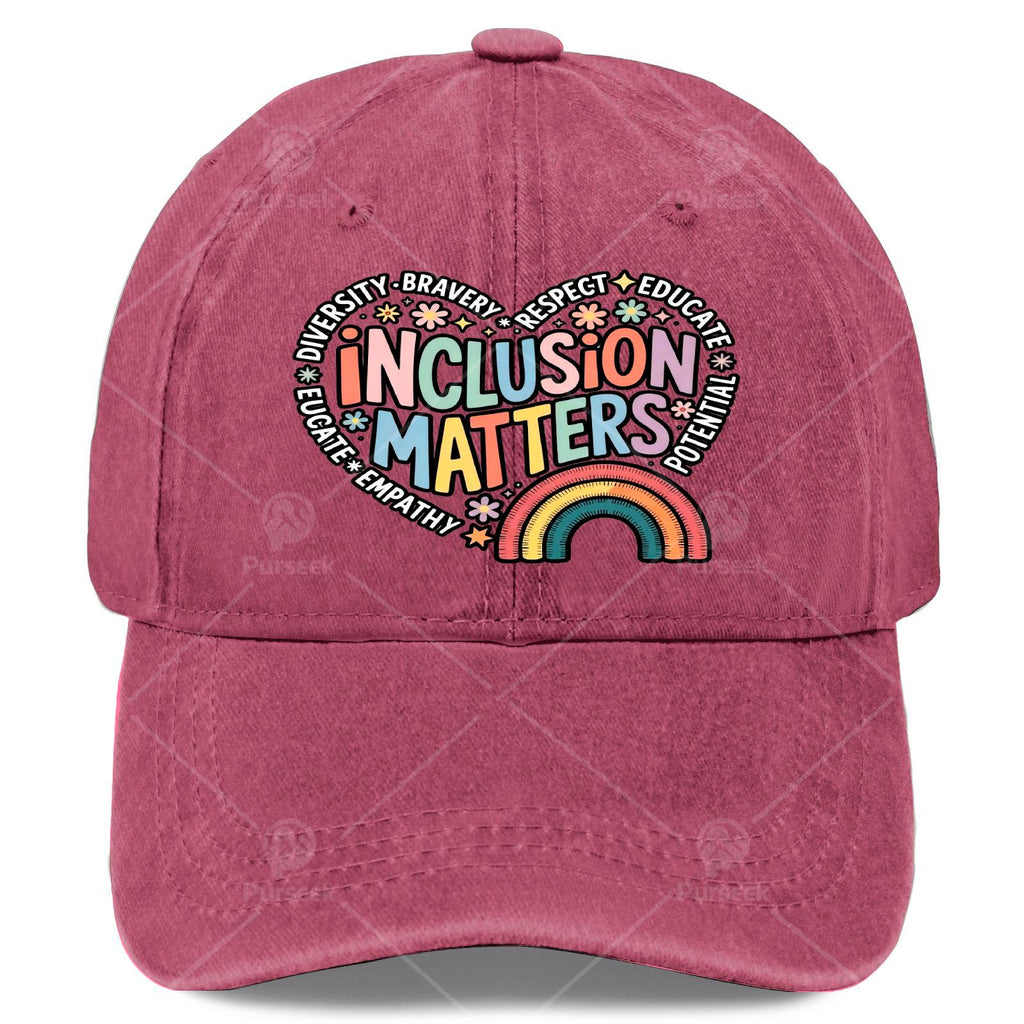 Inclusion Matters Special Education Teacher SPED Autism Baseball Hat Unisex