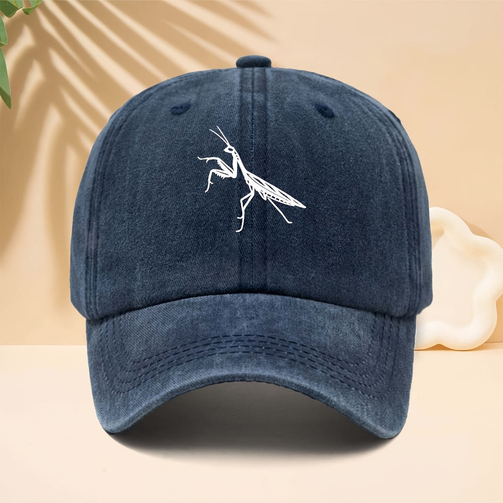 Men' & Women' Praying Mantis Print Trucker Hat - Adjustable Soft-Top Cap with Insect Design, Curved Brim Suitable for Casual,, Parties, for All- Outdoor Wear, Hip-Hop Style for Trucking, Driving, Daily Use