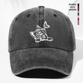 Unisex Animal Print Washed Vintage Baseball Cap, Fashionable Sun Outdoor Hat for Men and Women, Adjustable Trucker Hat Suitable for All Seasons and Daily Wear