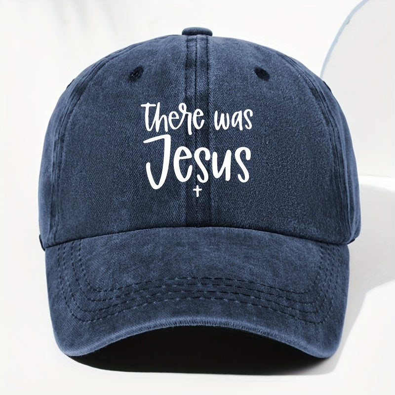 Adjustable Vintage Baseball Cap with "There Was " Printed on It - Lightweight, Sunscreen, Polyester, Available in a Variety of Colors - Perfect for Outdoor Wear, Baseball Cap