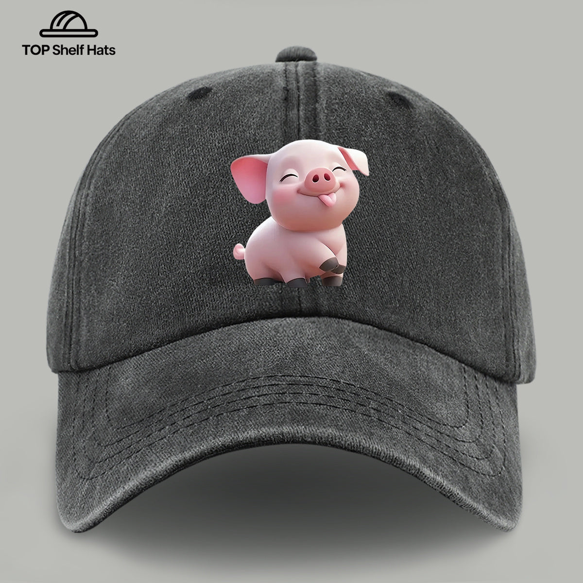 1pc Cute Tender Pink Pig Print Casual Baseball Cap, Lightweight, Comfortable, And Breathable, Adjustable Size, Perfect Valentine'S Day Gift for Partners, Unisex Outdoor Wear And Casual Fashion Accessory, Ideal for Parents' Beach Vacation Sun Hat
